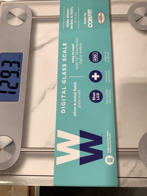 Photo 1 of Weight Watchers Scales by Conair Scale for Body Weight, Digital Bathroom Scale in Clear