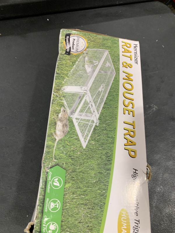 Photo 1 of Kensizer Humane Rat Trap, Chipmunk Rodent Trap That Work for Indoor and Outdoor Small Animal - Mouse Voles Hamsters Live Cage Catch and Release 1-Pack Small 10.5" L x 5.5" W x 4.5" H