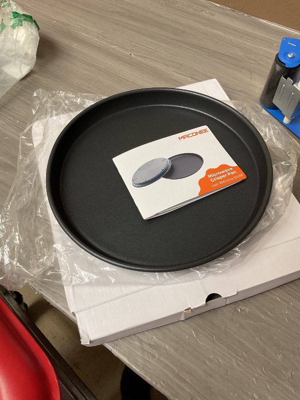 Photo 1 of MACONEE 10inch Universal Microwave Crisper Pan/Microwave Cookware Browning Tray, Crispy Plate, Microwave Crispers for Reheat Frozen Pizza, Chicken Nuggets French Toast with Crispy Effect!