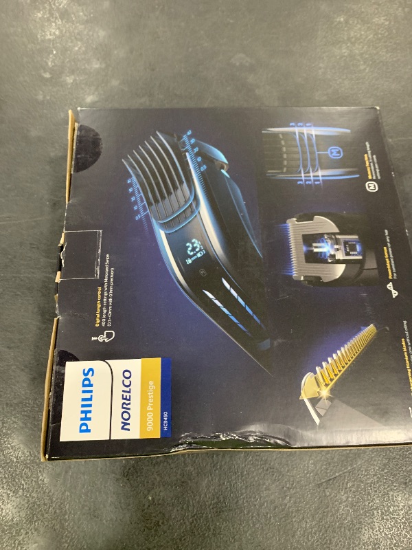 Photo 1 of Philips Norelco Hair Clipper 9000 Series, Hair Trimmer, Auto Turbo, Dual Cut Technology, Motorized Combs, 400 Length Settings, 120 Min. Runtime, Zero Maintenance, Model HC9450/40