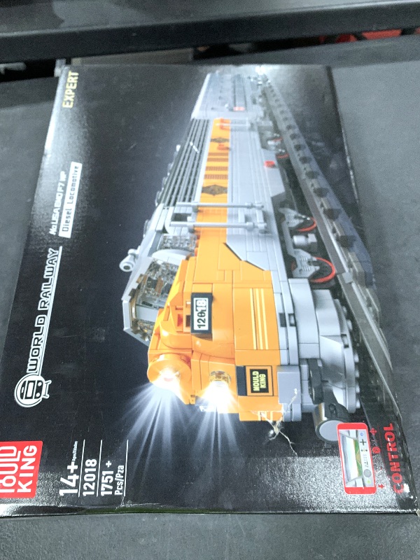 Photo 1 of Mould King 12018 Train Building Block Kits, MOC EMD F7 Internal Combustion Locomotive Model Building Blocks Set, Gift for Age 14+/Adult (1541 Pieces, with Rail/Motor, APP Remote Control)
