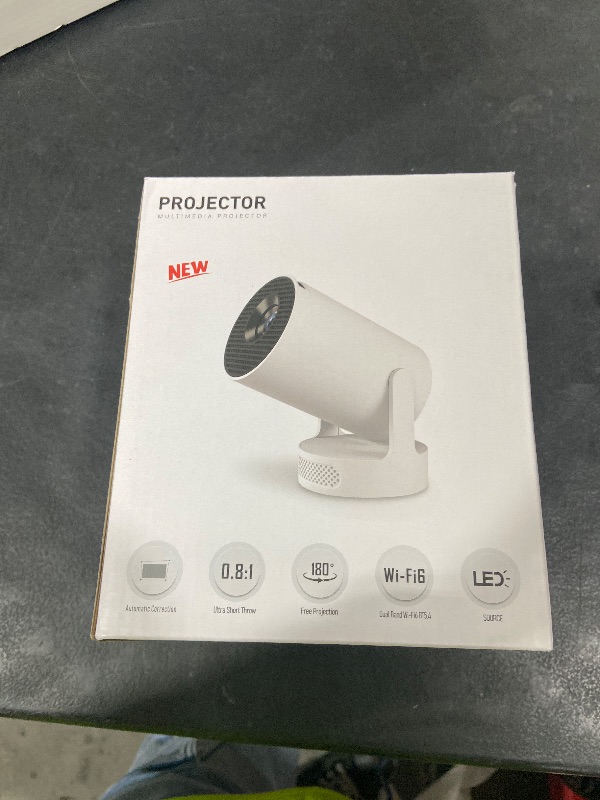 Photo 1 of Mini Portable Projector with Wifi6 and Bluetooth, 4K Projector Support 5w Sound Base Speaker, 160 ANSI, Android 11, Auto Vertical Keystone 210°Rotatable Proyector for Home Bedroom Outdoor HY300 ULTRA