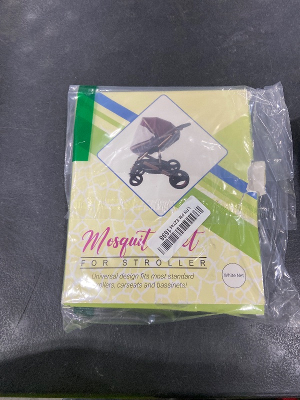 Photo 1 of Enovoe Mosquito Net for Baby Stroller and Crib - Durable Mesh Bug Net Cover with Elastic Edge - Fits Strollers, Bassinets, Playards, and Mini Cribs - Travel Essential for Newborns - 63x64-Inch (White)