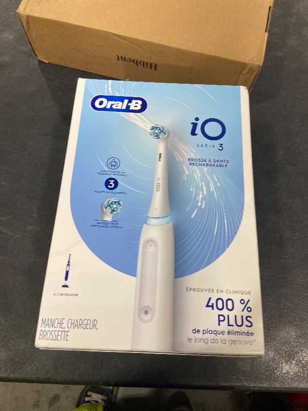 Photo 1 of Oral-B iO Series 3 Electric Toothbrush with (1) Brush Head, Rechargeable, White