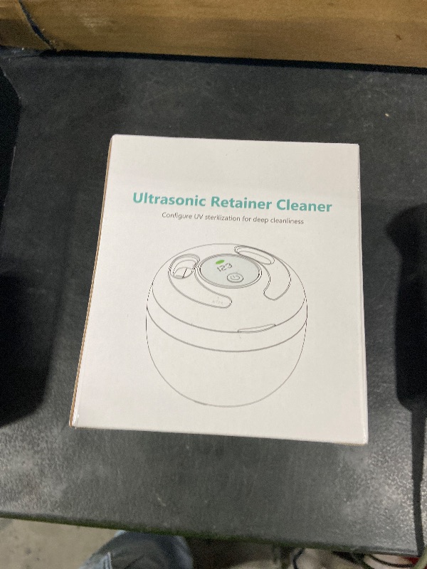 Photo 1 of Dental Ultrasonic Retainer Cleaner Machine: 45kHz Dental Cleaning Pod for Denture, Mouth Guard, Night Guard, Aligner, Braces, Toothbrush Head & Jewelry, UV Cleaner with Digital Timer & 4 Modes, White