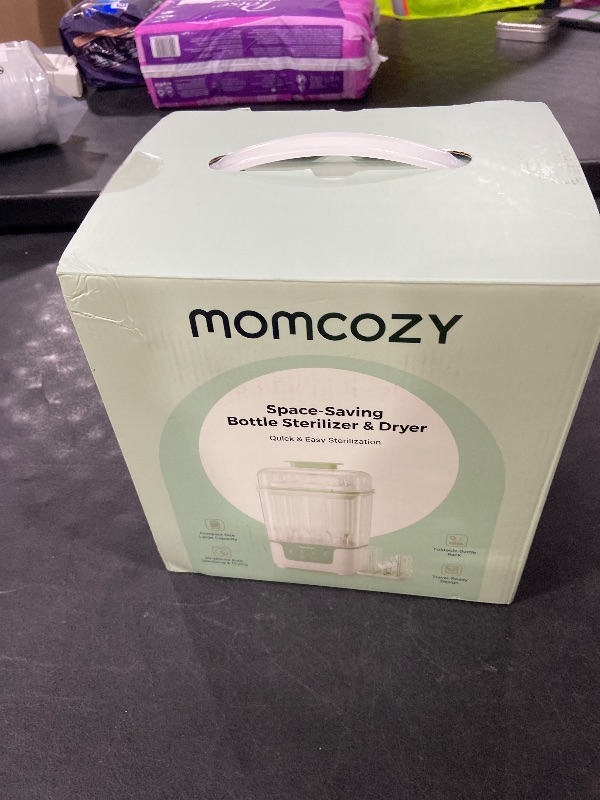 Photo 1 of Momcozy Bottle Sterilizer and Dryer, Modular Nesting Space Saving Design, 6 Bottles Capacity, 4 in 1 Compact Sterilizer for Baby Bottles, Breast Pump Parts & Newborn Essentials, Drying Rack Included