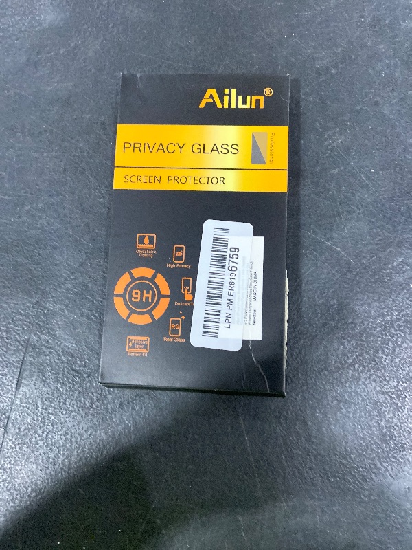 Photo 1 of Ailun 2 Pack Privacy Screen Protector for iPhone 14 Pro [6.1 inch] + 2 Pack Camera Lens Protector,Anti Spy Private,Tempered Glass,Case Friendly