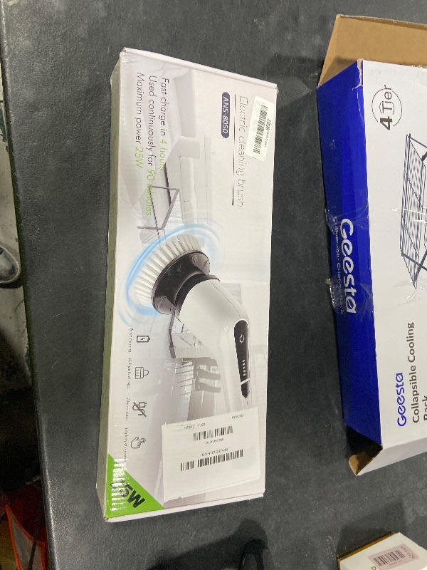 Photo 1 of Bomves Electric Spin Scrubber, Cordless Cleaning Brush Scrubber for Home, 8 Replaceable Brush Heads-90Mins Work Time, 3 Adjustable Size, 2 Speeds for Bathroom Shower Bathtub Glass Car