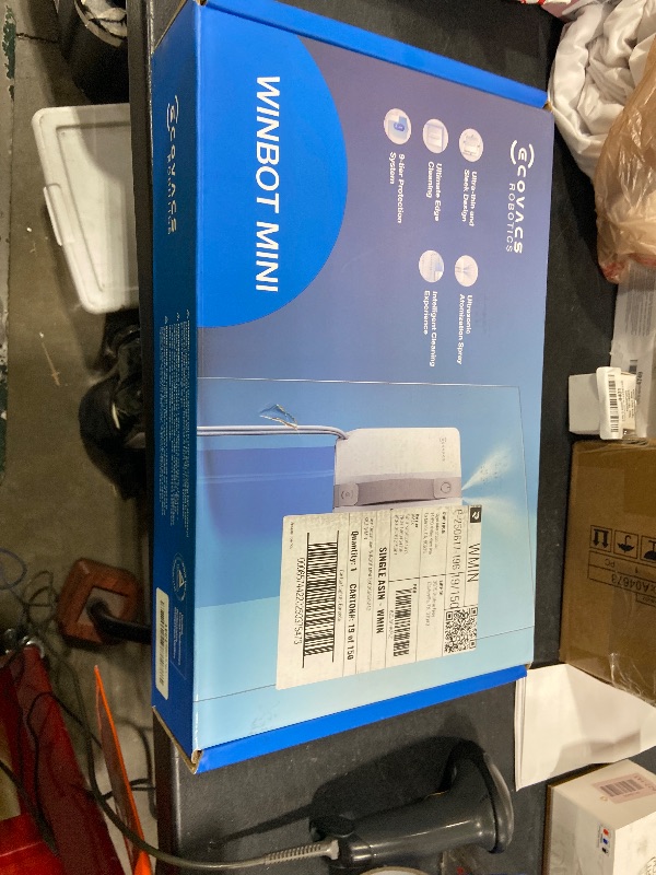 Photo 1 of ECOVACS WINBOT Mini Window Cleaning Robot - Compact Design, Dual Nozzles with Ultrasonic Spray, 9-Stage Protection System, Intelligent Path Planning, 3 Cleaning Modes, Anti-Slipping System