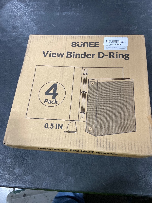 Photo 1 of SUNEE 3 Ring Binder 0.5 Inch D Ring, Clear View Binder Three Ring PVC-Free (Fit 8.5x11 Inches) for School or Office Supplies, Assorted Pastel, 4 Pack