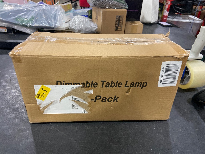 Photo 1 of Set of 2 Industrial Table Lamps with USB Port, Gold Fully Stepless Dimmable Bedside Lamps for bedrooms, Nightstand Desk Lamp with Clear Glass Shade for Reading Living Room Office 2 LED Bulb