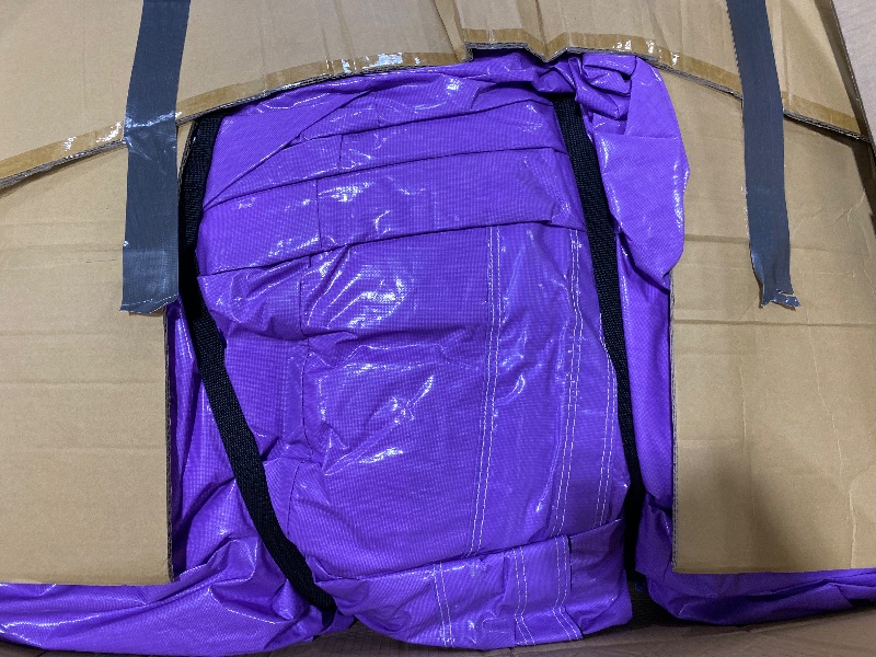 Photo 1 of HeroKiddo 16’ Purple Tropical Lightweight Premium Commercial Grade Water Slide Inflatable with Attached Pool for Kids and Adults (with Blower), Wet Dry Use, Summer Fun
