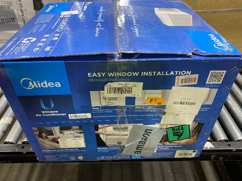 Photo 1 of Midea 8,000 BTU U Shaped Smart Inverter Window Air Conditioner - Cools 350 Sq Ft, Ultra Quiet with Open Window Flexibility - Alexa/Google Assistant Compatible - 35% Energy Savings, Remote (Updated)
