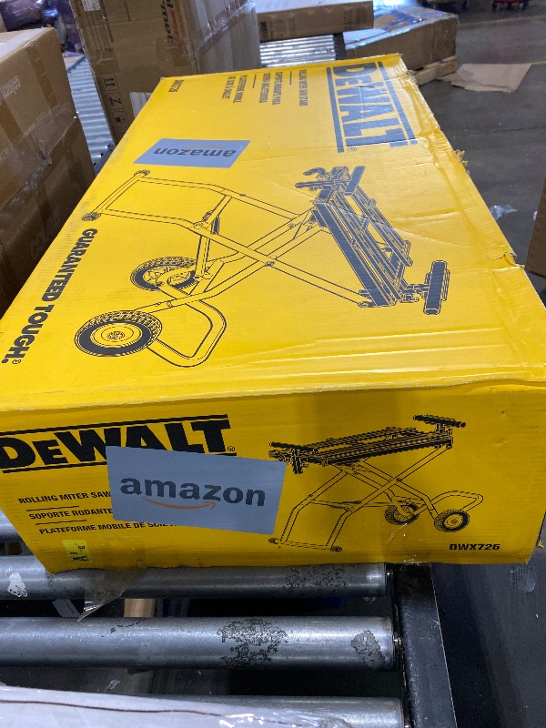 Photo 1 of DEWALT Miter Saw Stand With Wheels (DWX726), Yellow