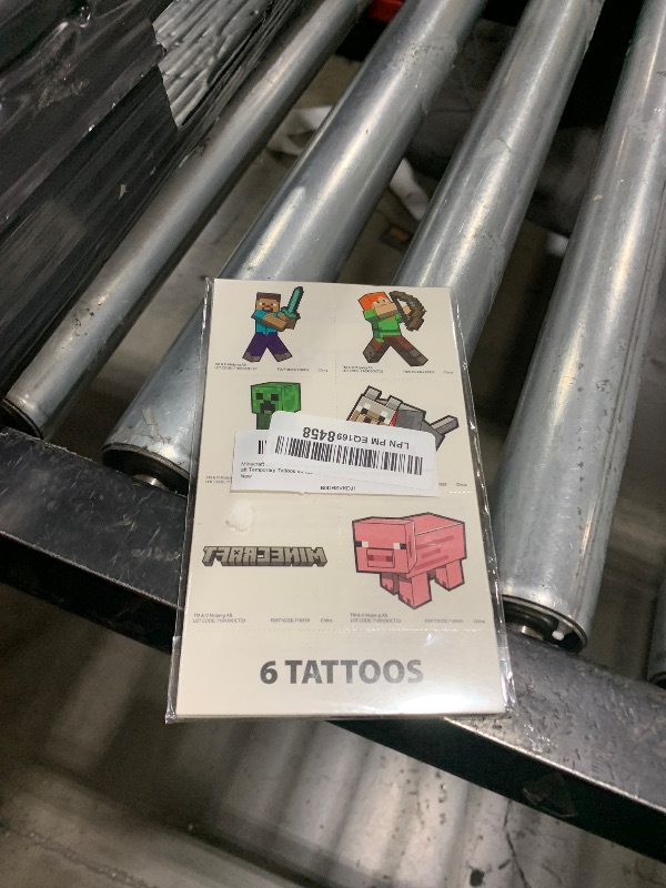 Photo 1 of Minecraft Tattoos Party Favors Bundle ~ 72 Perforated Individual 2" x 2" Minecraft Temporary Tattoos for Kids Boys Girls (Minecraft Party Supplies)