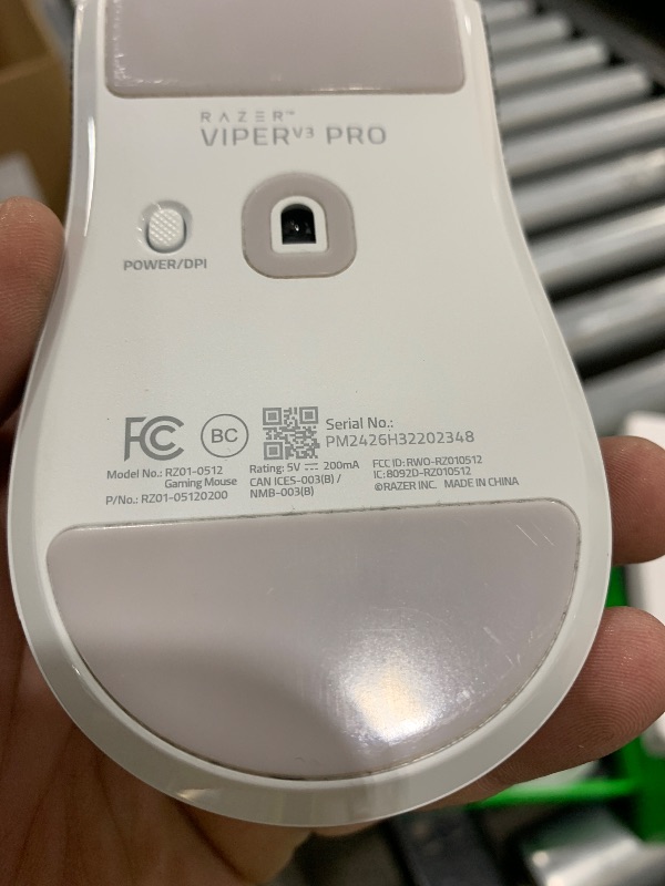 Photo 1 of Razer Viper V3 Pro Wireless Esports Gaming Mouse: Symmetrical - 55g Lightweight - 8K Polling - 35K DPI Optical Sensor - Gen3 Optical Switches - 8 Programmable Buttons - 95 Hr Battery - White