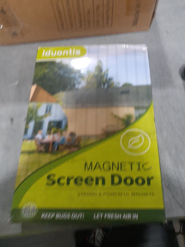 Photo 1 of Magnetic Screen Door - Fit for Door Size:34 x 82 Inch, Screen Itself Size:36"x84", Hands Free Mesh Partition,Heavy Duty Screen Door Mesh Curtain Keeps Bugs Out, Frame Hook & Loop, Pet and Kid Friendly