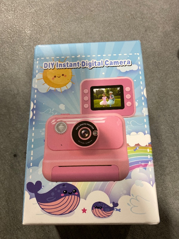 Photo 1 of Kids Camera Instant Print, Christmas Birthday Gifts for Girls and Boys, 1080P HD Video Digital Kids Camera with 32G Card, Toddler Camera for 3-12 Years Old, Purple
