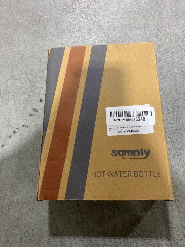 Photo 1 of samply Hot Water Bottle with Cute Fleece Cover, Hot Water Bag for Hot and Cold Compress, Hand Feet Warmer, Neck and Shoulder Pain Relief, Brown Bear