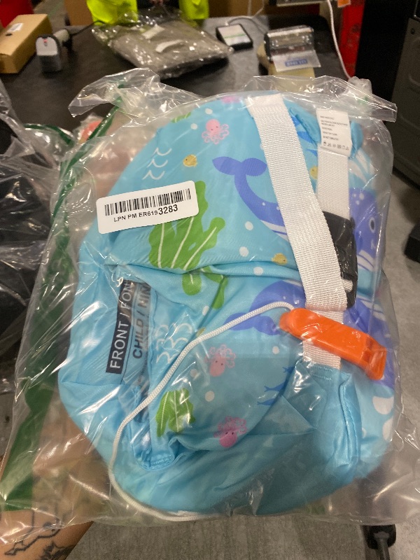 Photo 1 of HeySplash Swim Vest for Kids, Toddler Pool Floaties Fit 22-44 Lbs, Children Swimming Vest with Adjustable Strap, Swim Jacket Water Wings Arm, Puddle Sea Beach Boat Jumper Boy Girl Age 1-6, Blue Shark
