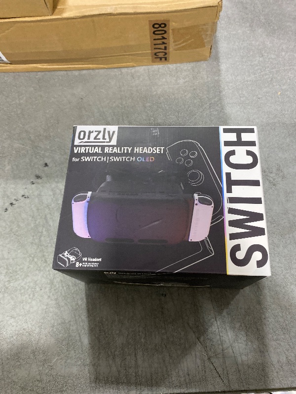 Photo 1 of Orzly VR Headset Designed for Nintendo Switch & Switch OLED Console with Adjustable Lens for a Virtual Reality Gaming Experience and for Labo VR - Black - Gift Boxed Edition