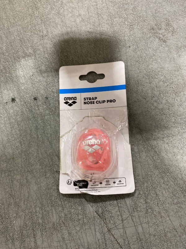 Photo 1 of ARENA Unisex Strap Nose Clip Pro Nose Plug for Competitive Swimmers Swim Accessories, Soft Pads, PVC Free, Pink, One Size
