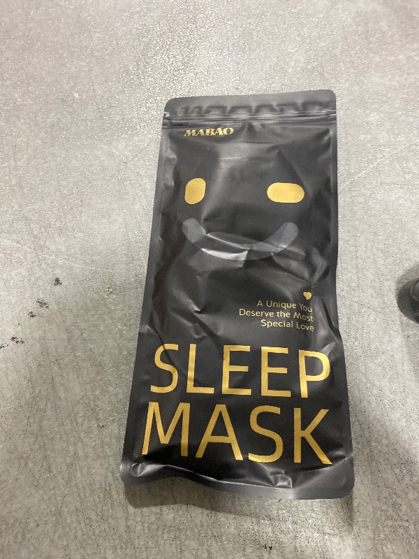 Photo 1 of MABAO Sleep Mask for Side Sleeper, Eye Mask for Sleeping Women Men, 3D Contoured Cup No Eye Pressure 100% Light Blocking Sleeping Mask with Adjustable Strap Night Blindfold Flight, Travel, Nap, Black