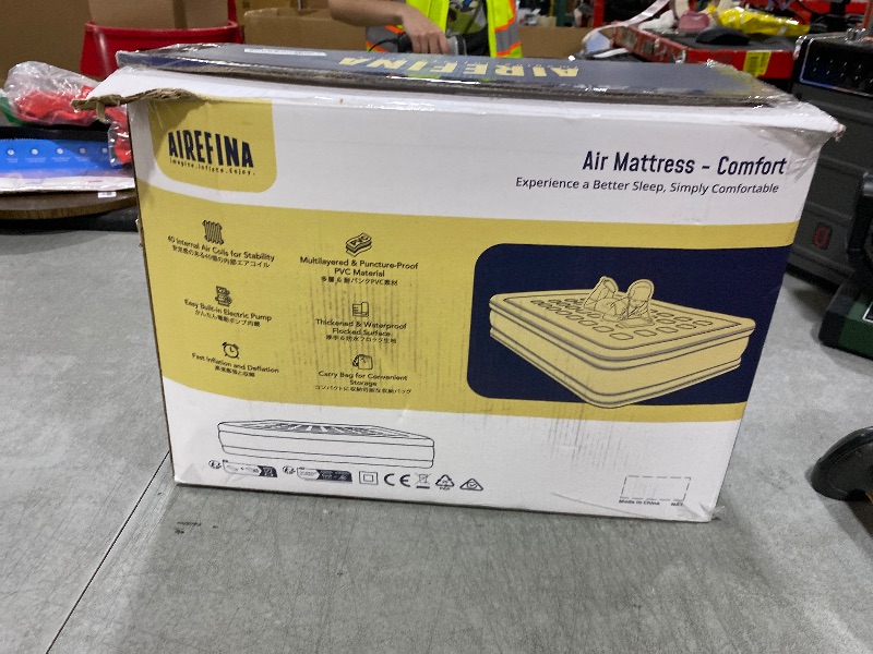 Photo 1 of Airefina Air Mattress Queen with Built in Pump, 18 Raised Comfort Blow Up Mattress with Carrying Bag, Portable Inflatable Mattress for Guest Home, Air Bed Colchones Inflables 750 Lbs Max, 80*60*18 in