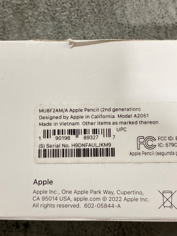 Photo 1 of Apple Pencil (2nd Generation): Device Compatibility Check Required - Pixel-Perfect Precision, Perfect for Note-Taking, Drawing, and Signing documents. Attaches, Charges, and Pairs magnetically.