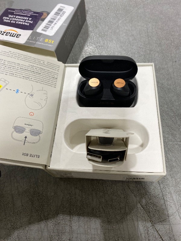 Photo 1 of Jabra Elite 85t True Wireless Bluetooth Earbuds, Copper Black – Advanced Noise-Cancelling Earbuds with Charging Case for Calls & Music – Wireless Earbuds with Superior Sound & Premium Comfort