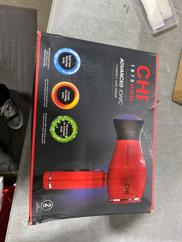 Photo 1 of CHI 1875 Series Advanced Ionic Compact Hair Dryer, Blow Dryer For Ultra-Fast Hair Drying, Reduces Frizz & Increases Shine, 3 Heat + 2 Speed Settings