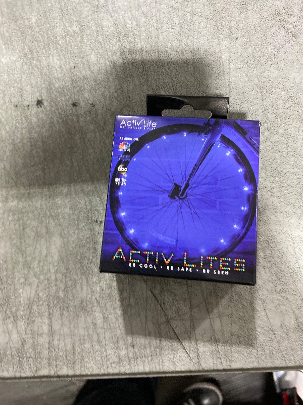 Photo 1 of Activ Life LED Bike Wheel Lights with Batteries Included, Get 100% Brighter and Visible from All Angles for Ultimate Safety & Style (1 Tire Pack, Blue)