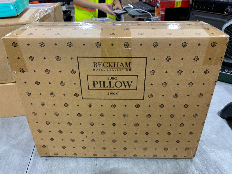 Photo 1 of Beckham Hotel Collection Euro Size Throw Pillows (Set of 2), 26 x 26 Down Alternative Pillow Insert for Bed, Couch, and Sofa