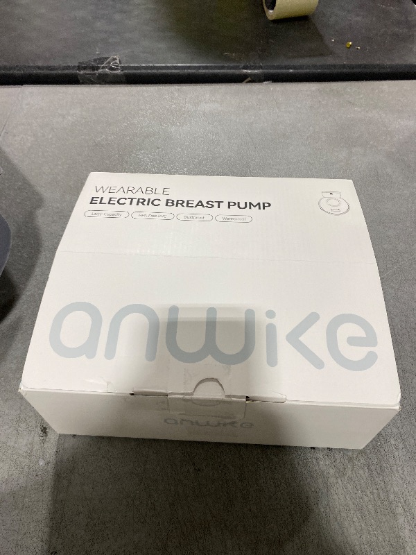 Photo 1 of ANWIKE Hands Free Breast Pump Ultra-Light 230g, Wearable Breastfeeding Pump Portable for Travel and Work, Low Noise, Ergonomic 135° Flange, 9 Levels 4 Modes with 19/21mm Flange Inserts (White 2 Pack)