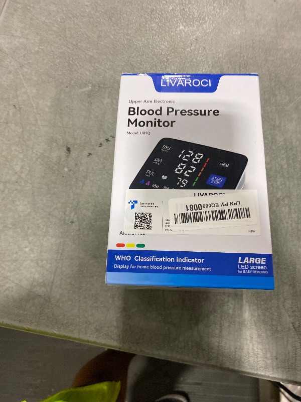 Photo 1 of Blood Pressure Monitor, 9-17'' & 13-21'' Extra Large Blood Pressure Cuff Upper Arm, LED Color Backlit Screen Automatic Digital Blood Pressure Machine with USB Cable and 4 AAA Batteries