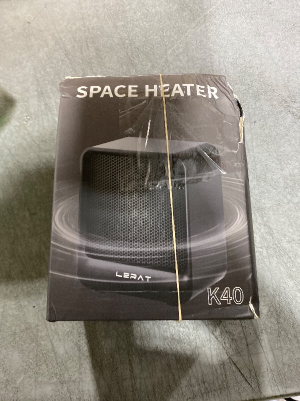 Photo 1 of Lerat Electric Space Heater, Small Heater for Indoor Use, 500W PTC Fast Heating Portable Heaters, Overheating & Tip-Over Protection, Mini Personal Heater for Office Desk Camping, Black