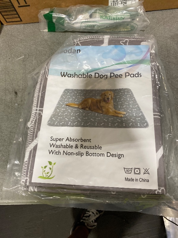 Photo 1 of Baodan Washable Pee Pads for Dogs, 2Pack Reusable Puppy Pads, Fast Absorbent Dog Pee Pads for Crate Pet Training Pads, Waterproof Whelping Pads for Dogs Bed Mat Crate Indoor (Grey, 18x24)