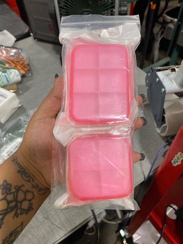 Photo 1 of ZDQZC Portable Pill Organizer - Slim Pill Box for Purse or Travel, Compact Pill Case(4+6 Compartment,Pink)