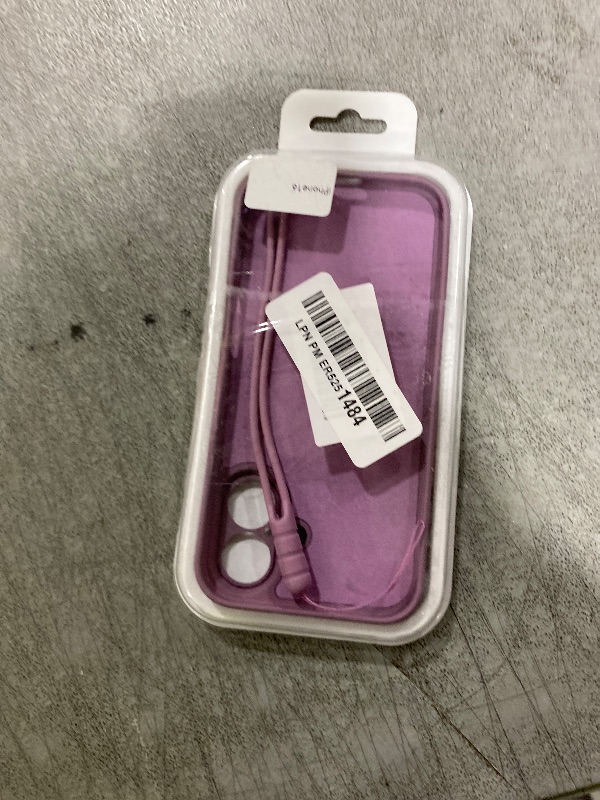 Photo 1 of Silicone Ring Case for iPhone 16, Ultra Slim Drop Protection Case with 360° Rotating Ring Stand, Magnetic Car Mount Support for iPhone 16, 6.1", Purple