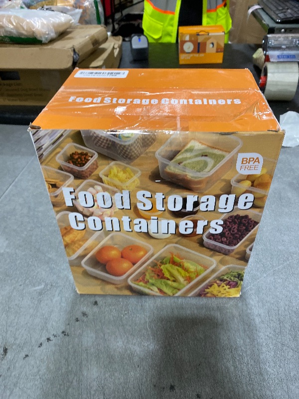 Photo 1 of 40 PCS Food Storage Containers with Lids Airtight (20 Containers & 20 Lids), Plastic Storage Meal Prep Container-Stackable 100% Leakproof & Microwave Organization and Storage Sets, Lunch Containers