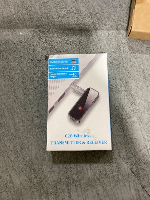 Photo 1 of Aux Bluetooth Adapter for Car, Bluetooth 5.0 Transmitter Receiver, Portable Wireless Adapter, 2-in-1 Aux Audio Receiver for Laptop, Radio, Headphones, Speakers, TV