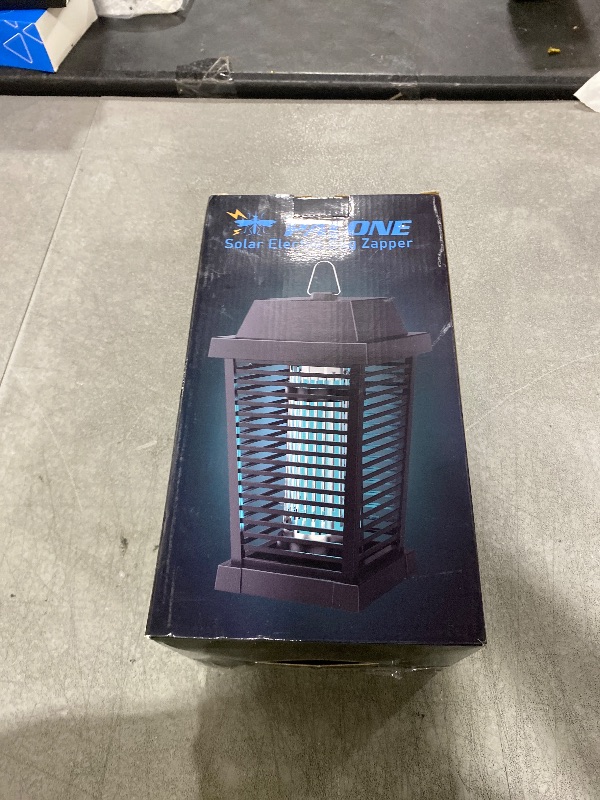 Photo 1 of PALONE Solar Bug Zapper 4500V Electric Mosquito Zapper Outdoor Updated Fly Zapper Indoor Rechargeable Mosquito Killer with Solar Panel & Type-C Cable Fly Trap with UV Light for Flies Gnats Moths
