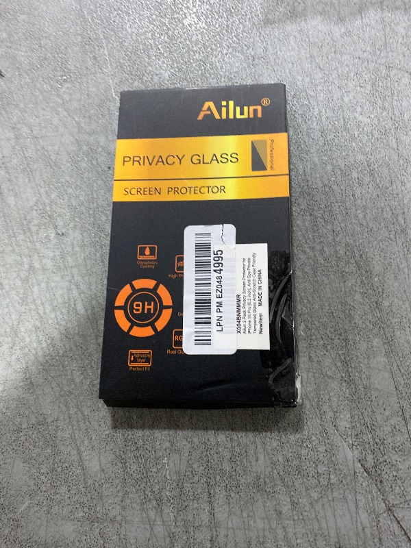 Photo 1 of Ailun 3 Pack Privacy Screen Protector for iPhone 16 Pro [6.3 inch], Anti Spy Private Tempered Glass Anti-Scratch Case Friendly