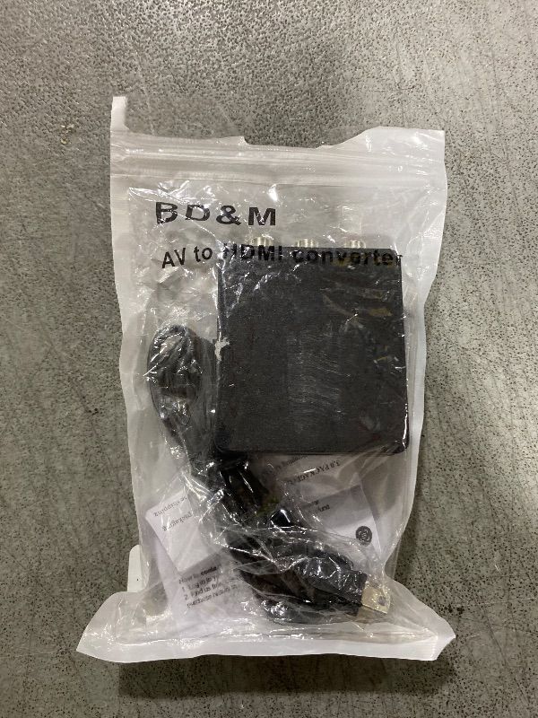 Photo 1 of BD&M AV to HDMI Converter, RCA to HDMI Adapter, Composite CVBS Video Audio Support PAL/NTSC for TV/PC/ PS3/ STB/Xbox VHS/VCR/Blue-Ray DVD Players
