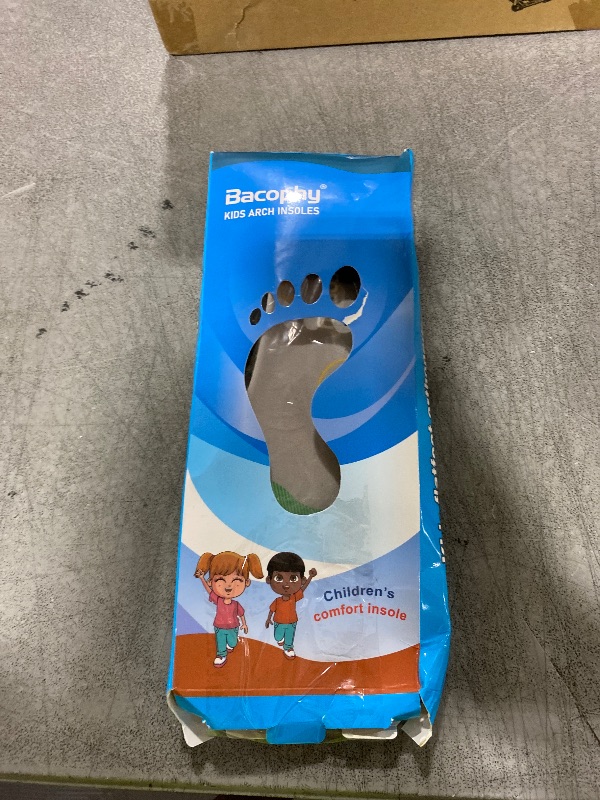 Photo 1 of Bacophy Kids Arch Support Orthotic Insoles, Children Pu Cushioning Inserts, Shock Absorption Velvet Surfaces Deep Heel Cup Inner Sole for Plantar Fasciitis, Flat Feet, Feet Heel Pain Relief