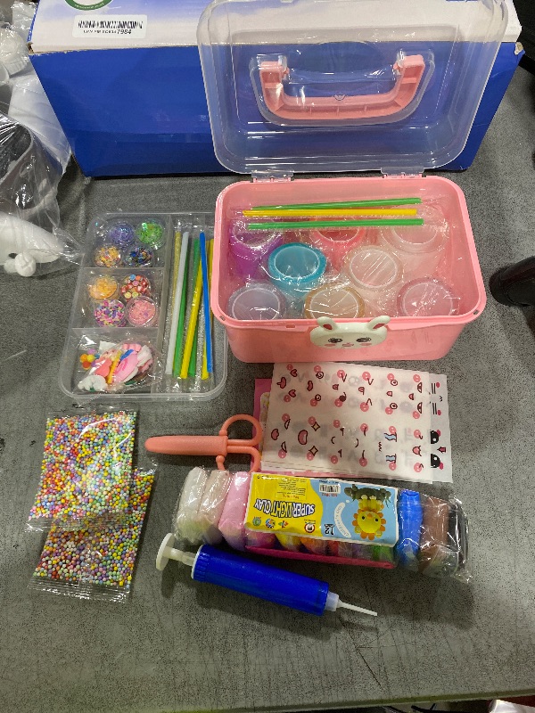 Photo 1 of Nano Tape Bubble Kit for Kids with Bunny Box,Nanotape Squishy Maker Making Kit Nano Tape Bubbles with DIY Clay and Slime Accessories
