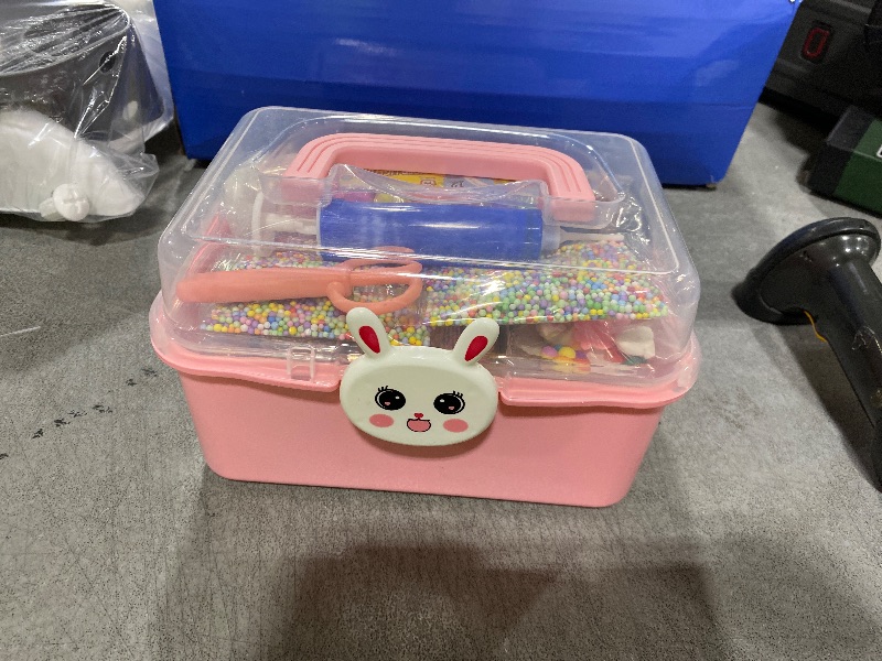 Photo 1 of Nano Tape Bubble Kit for Kids with Bunny Box,Nanotape Squishy Maker Making Kit Nano Tape Bubbles with DIY Clay and Slime Accessories
