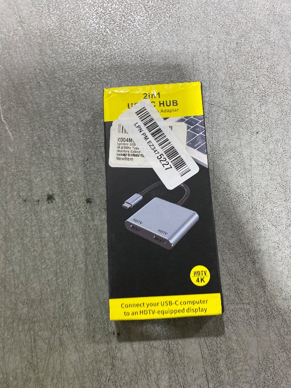 Photo 1 of Aplimln USB C to Dual HDMI Adapter, 4K@60Hz Type-C to HDMI Splitter for Dual Monitors Extend Display for MacBook Pro/Air, Dell XPS 13/15/17, HP, Lenovo, Samsung Galaxy, Surface Type C Laptop