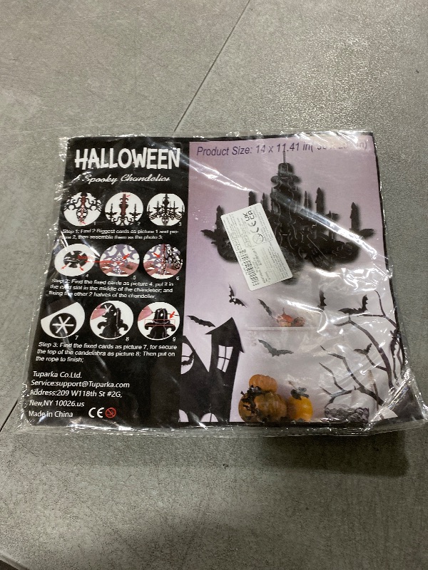 Photo 1 of MIAHART Halloween Black Chandelier Decoration Haunted House Ceiling Hanging Decor for Hallowing Party Supplies, 2 Set