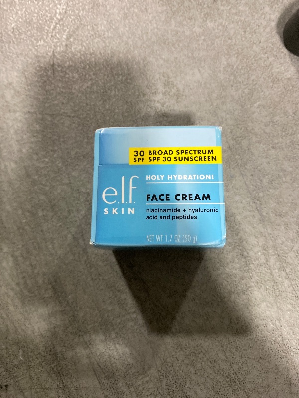 Photo 1 of e.l.f. SKIN Holy Hydration! Face Cream - Broad Spectrum SPF 30 Sunscreen, Moisturizes & Softens Skin, Quick-Absorbing & Ultra-Hydrating, 1.7 Oz (50g)